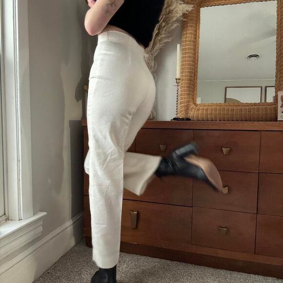 Vintage white high waisted trousers - Picture 6 of 7